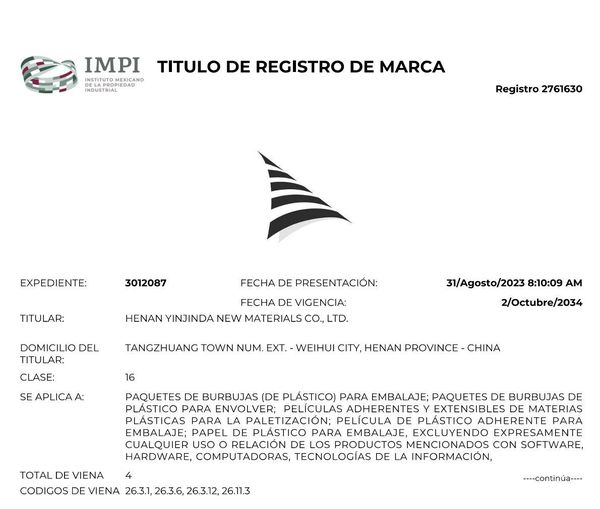 喜訊！新材料公司墨西哥國際商標順利通過復審